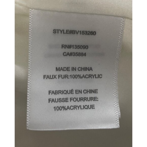 Black Swan Womenws Faux Fur Cream Vest M Boho Hippie Warm - Picture 4 of 6